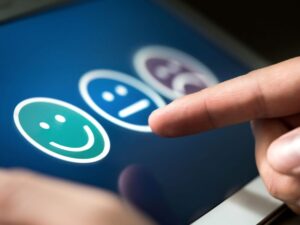 Emojis symbolizing customer feedback